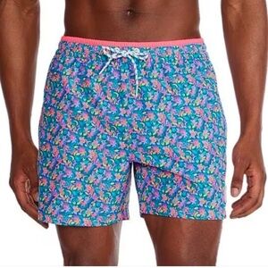 Chubbies The Spades Swim Trunks Men’s XS 5.5” Inseam Mesh Lined Tropical retro